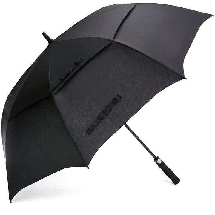 Double Canopy Vent Extra Large Golf Umbrella - Black