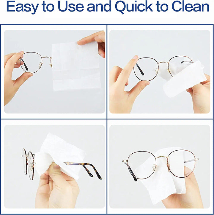 30Pcs Pre-Moistened Anti-Fog Lens Wipes