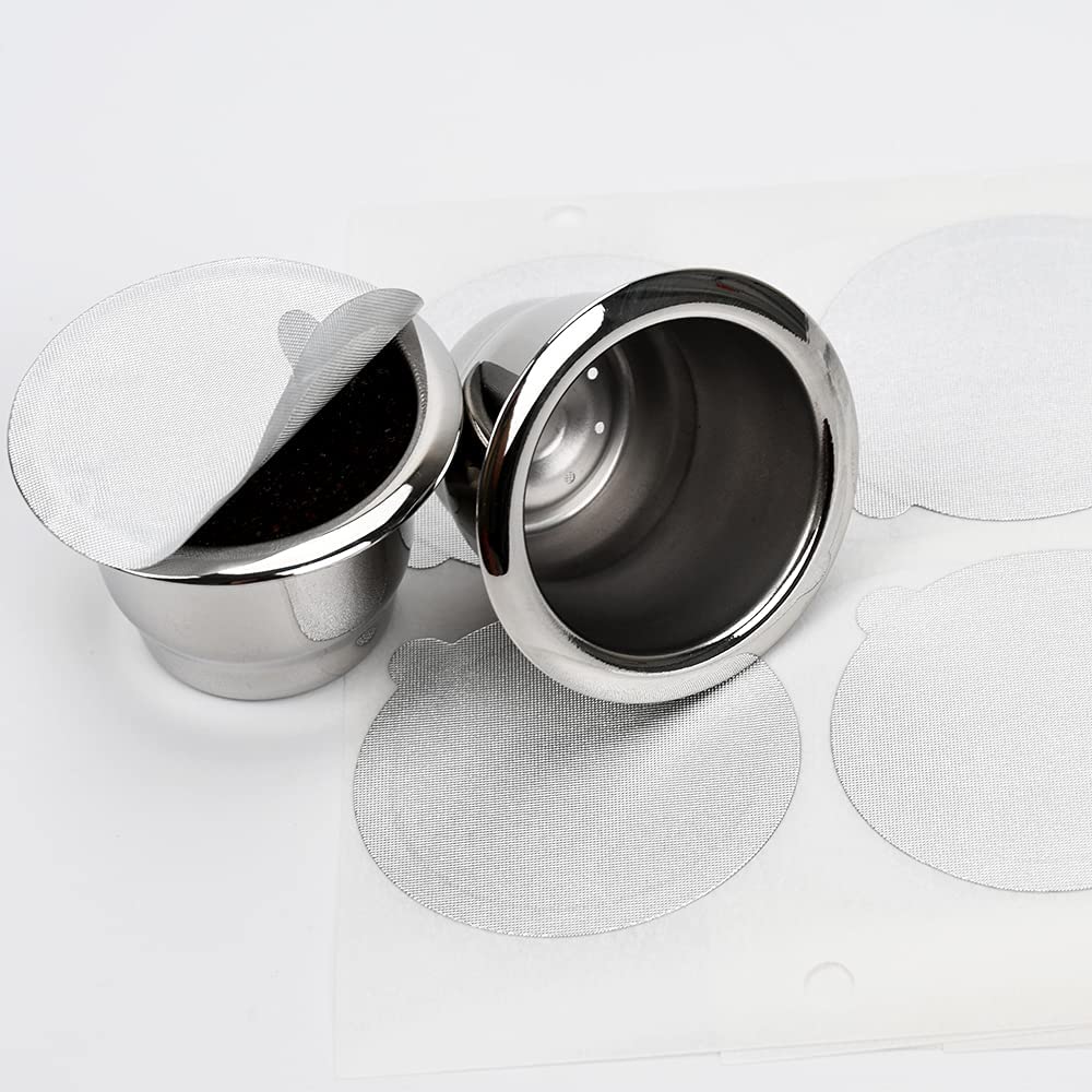 100 Pcs Aluminum Foils Lids for Refillable Nespresso Capsules