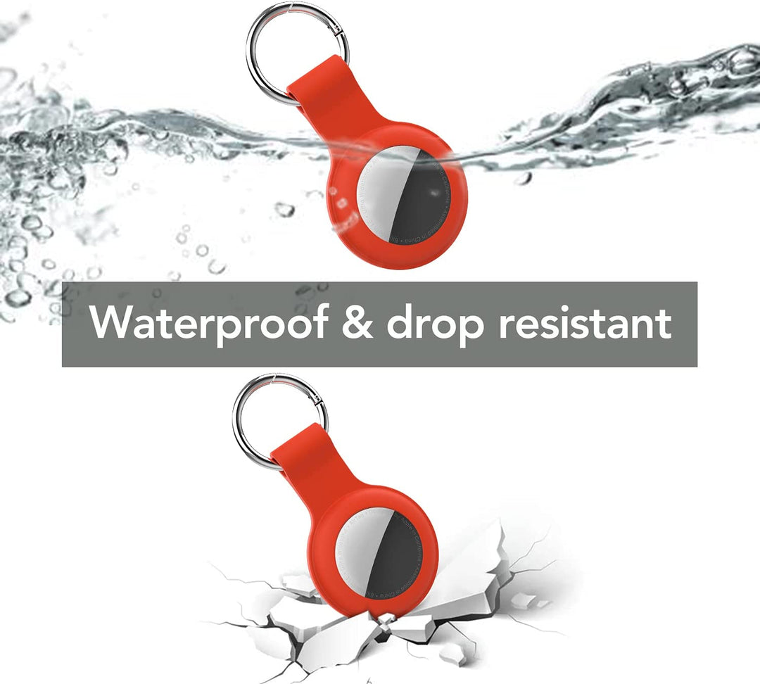 Apple AirTags Silicone Case Keychain-Red
