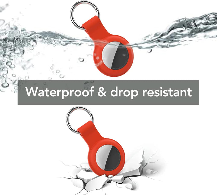 Apple AirTags Silicone Case Keychain-Red