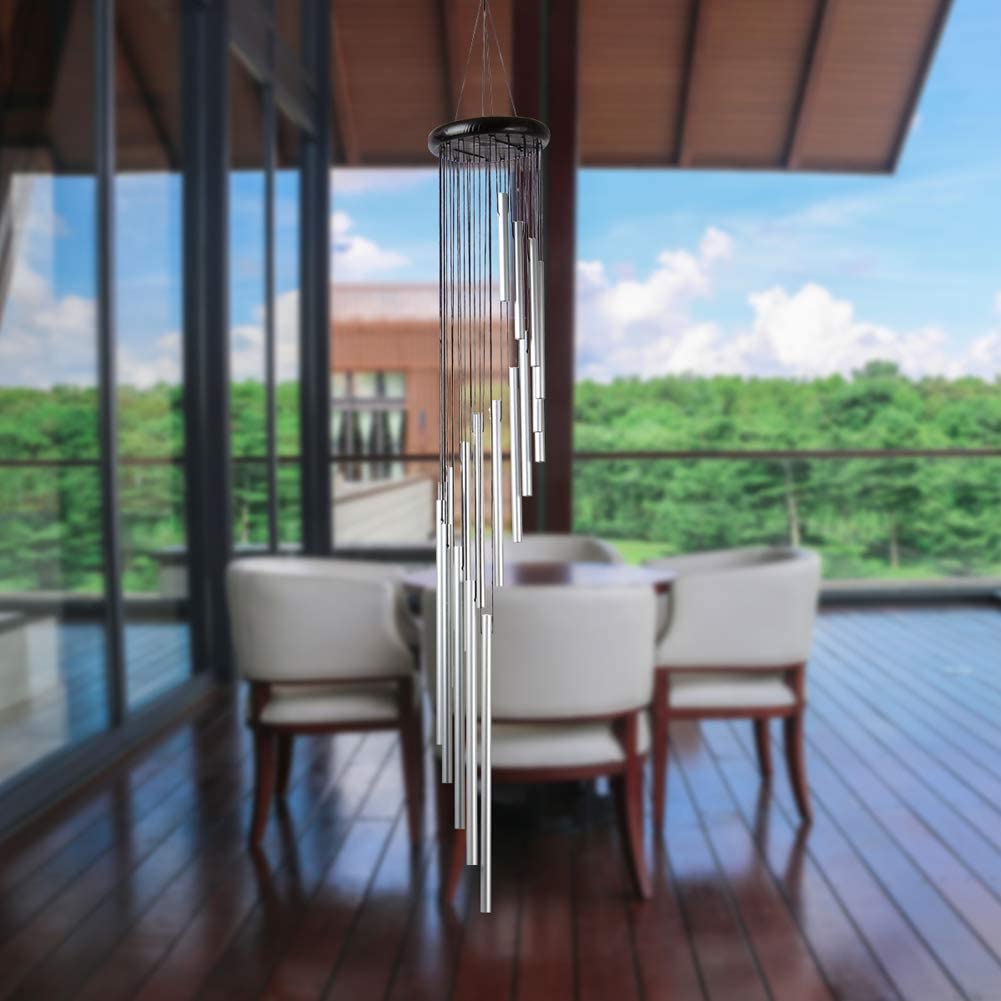 18 Aluminum Alloy Tubes Large Wind Chimes-Sliver