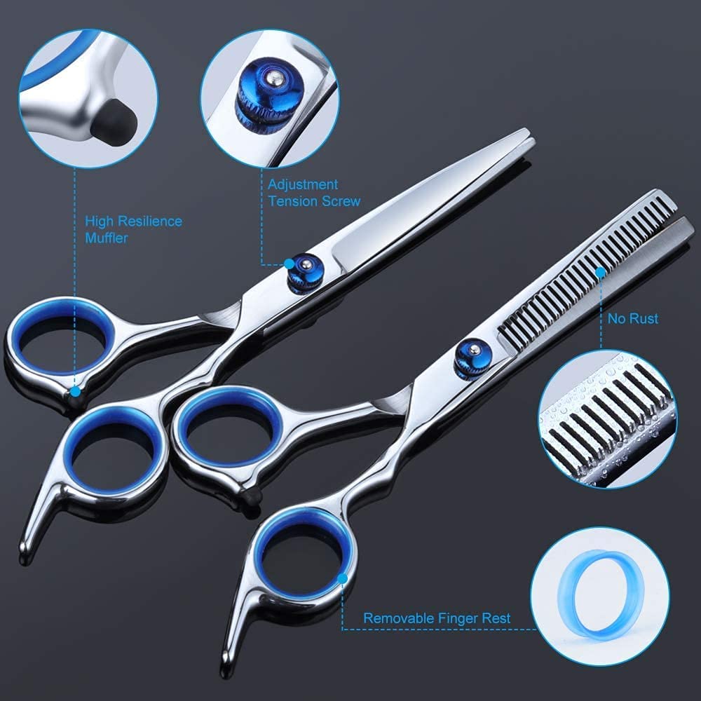 11 Pcs Professional Home Hair Cutting Scissors Kit