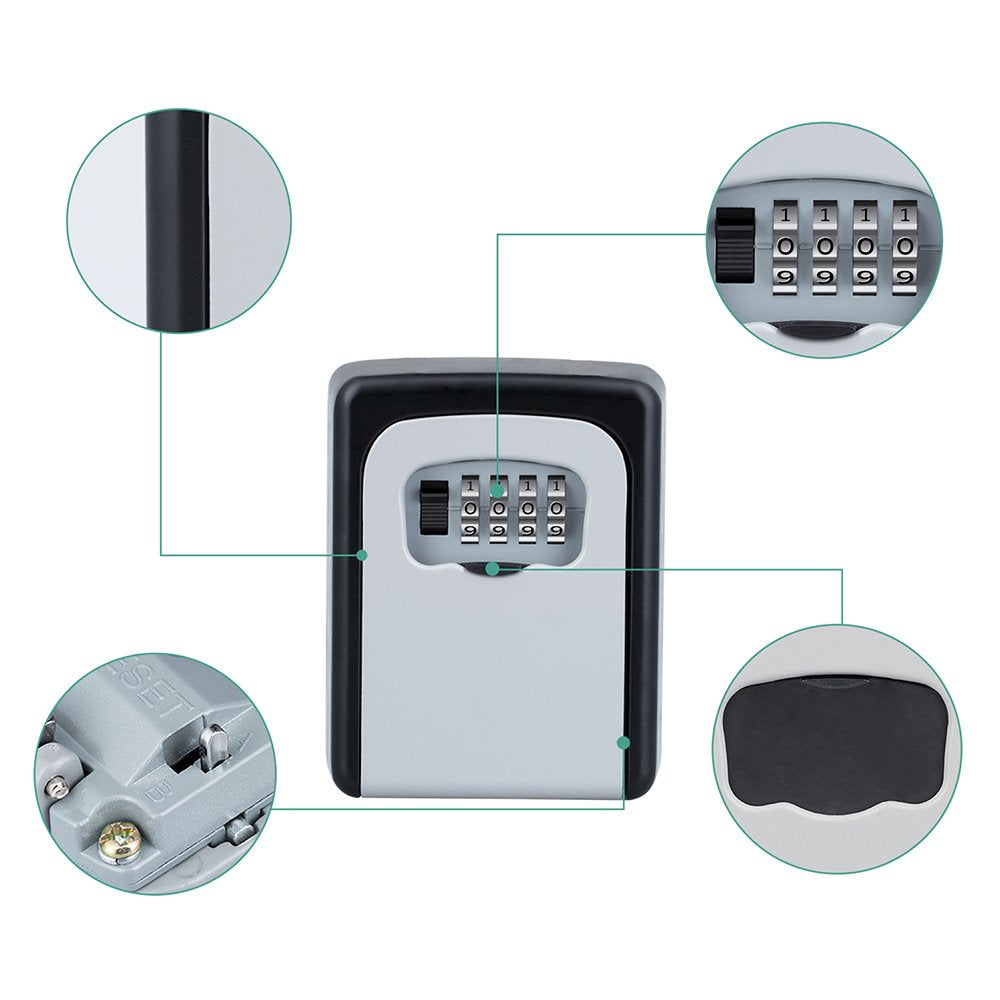 Key Storage Lock Box 4 Digit Wall Mounted