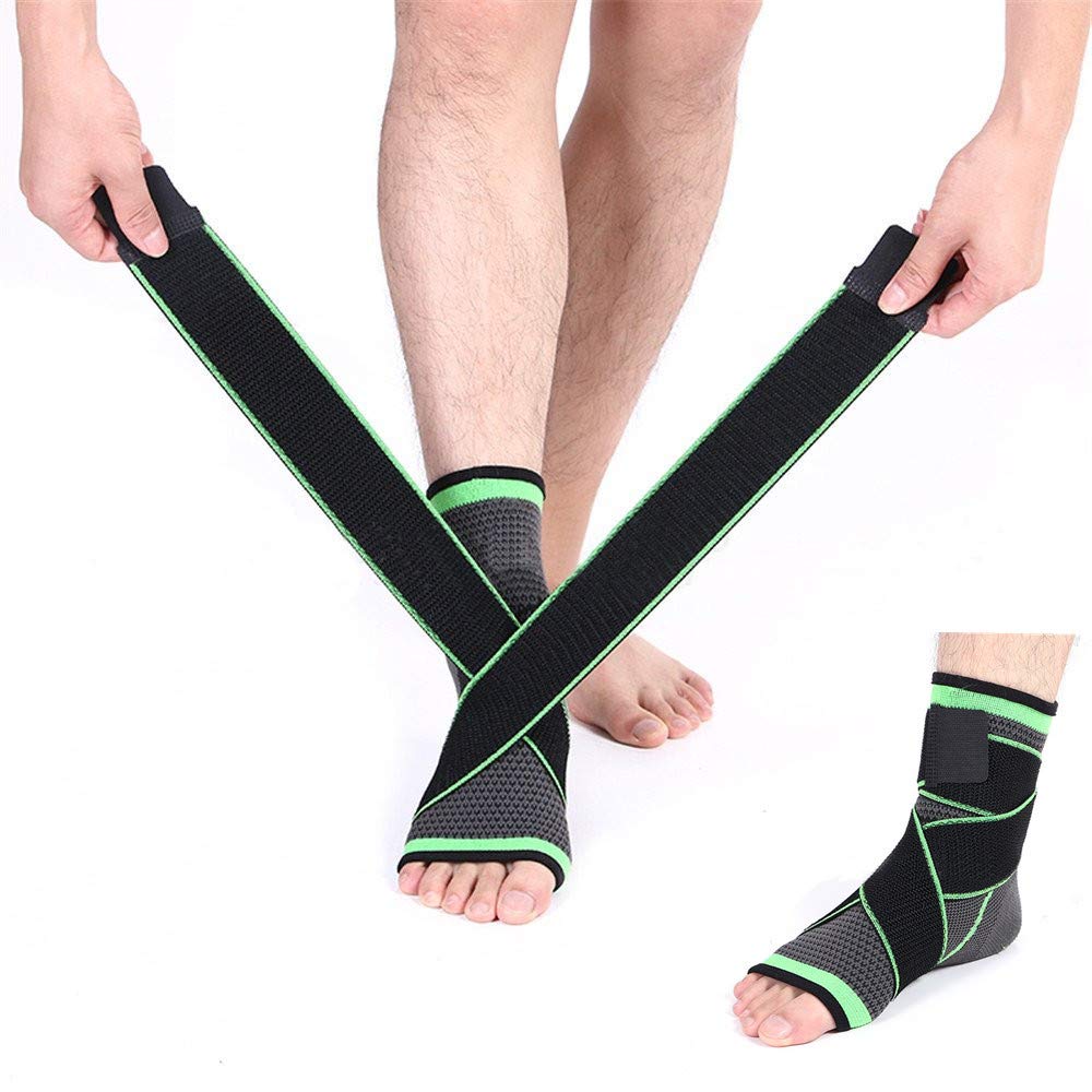 Breathable Nylon Adjustable Ankle Brace - M