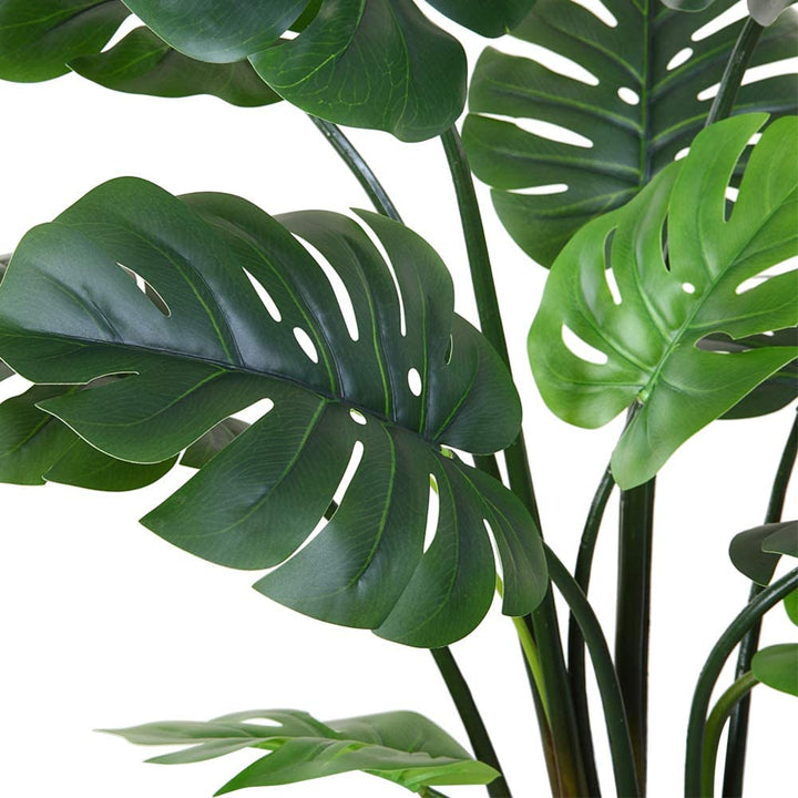 Artificial Plastic Tropical Palm Tree Monstera-90CM