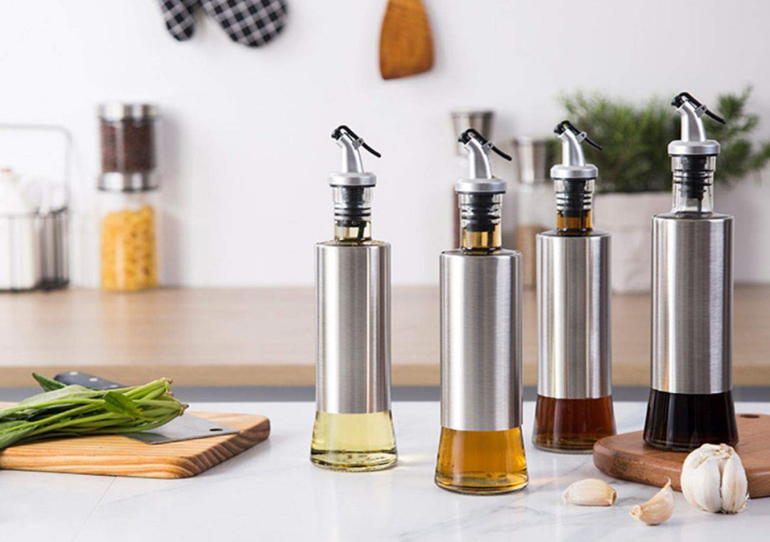 300ml Stainless Steel Drip-Free Vinegar Oil Soy Sauce Bottle