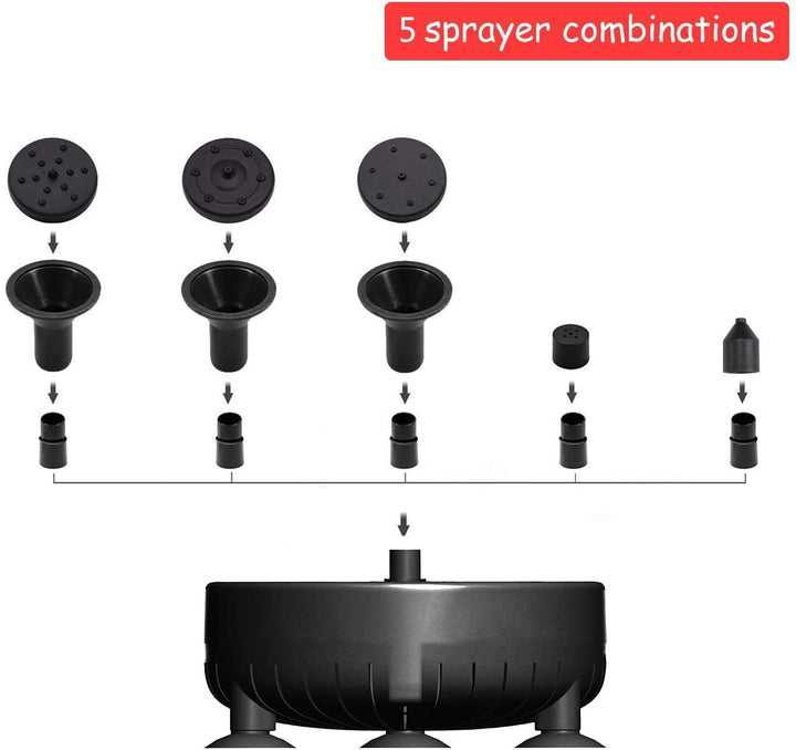 3.5w Solar Fountain Water Pump with LED Lighting