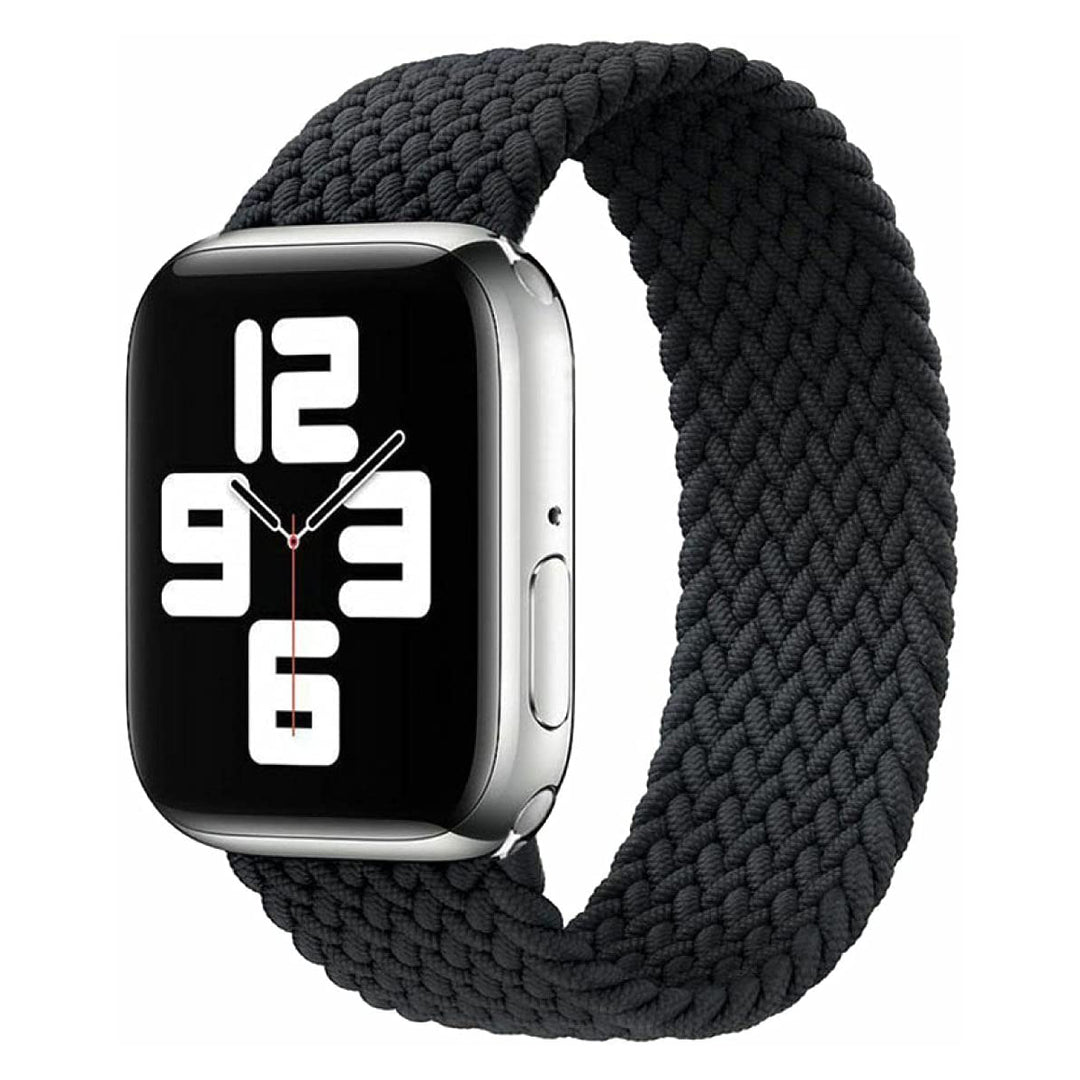 Solo Loop Bands Compatible With Apple Watch Band for 38MM 40MM 41MM M-Black