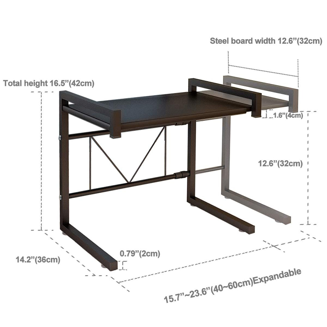 2-Tier Expandable Kitchen Microwave Oven Rack