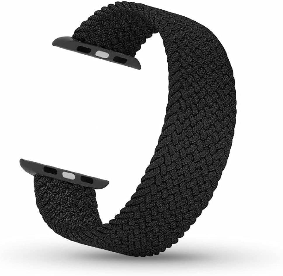 Solo Loop Bands Compatible With Apple Watch Band for 38MM 40MM 41MM M-Black