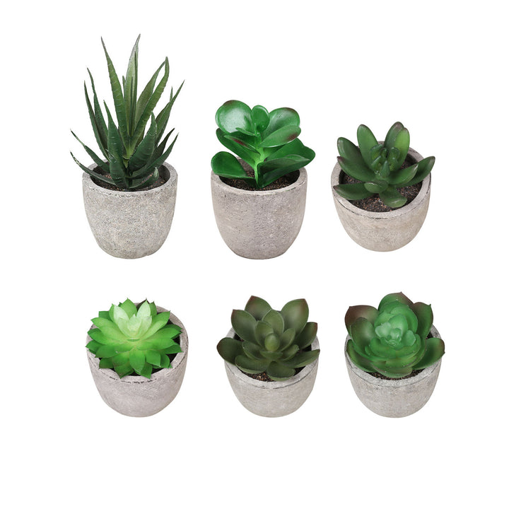 6PCS Artificial Potted Succulent Plants