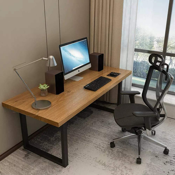 Set of 2 Steel Square Shape DIY Table Bench Legs 72cm-Black
