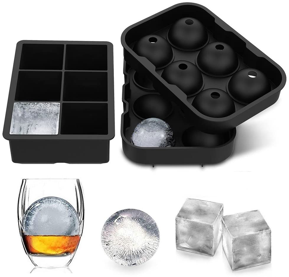 3 Pcs Silicone Ice Cube Molds Set