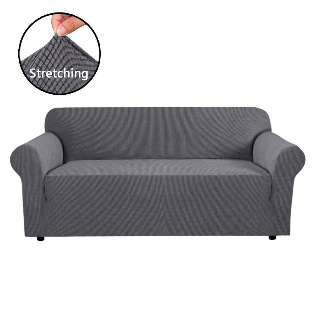 High Stretch Sofa Couch Slipcover Three Seat-Gray