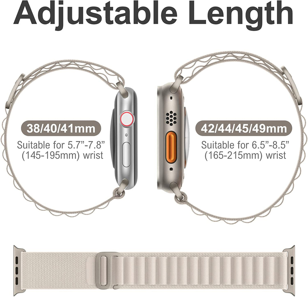 Alpine Band Strap Compatible With Apple Watch 42MM 44MM 45MM 49MM-White