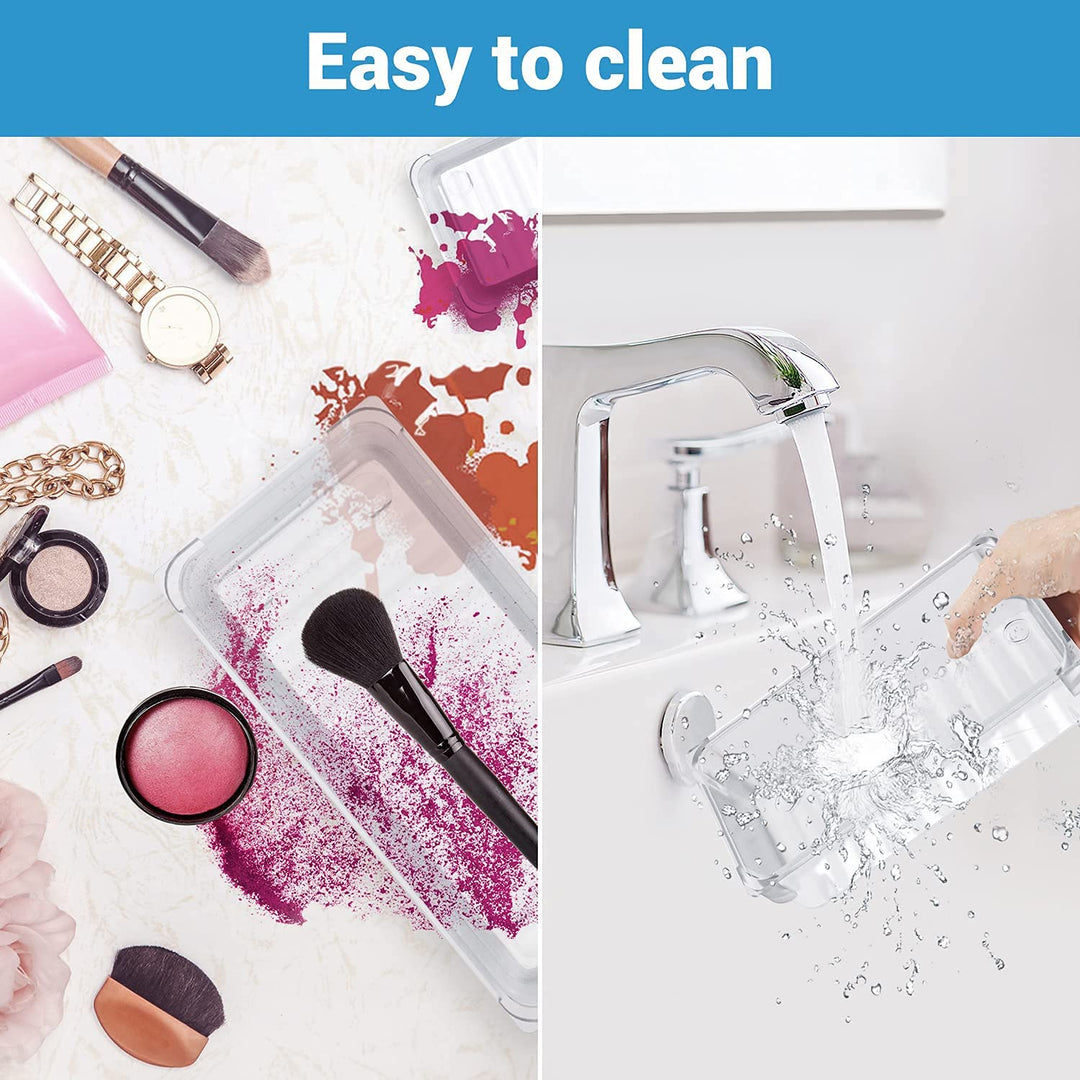 16Pcs Mixed Sizes Rectangular Clear Storage Box