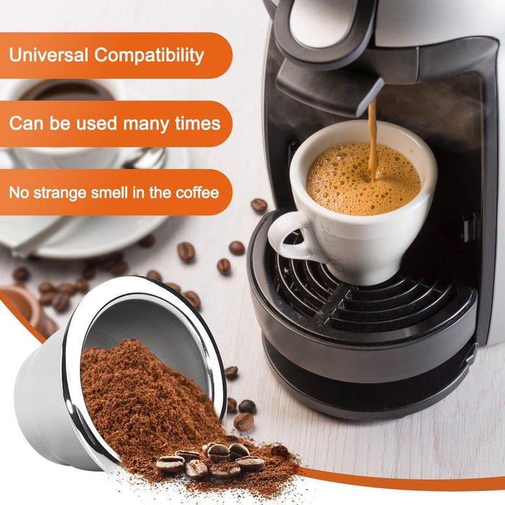 106pcs Stainless Steel Refillable Coffee Capsules Cup for Nespresso
