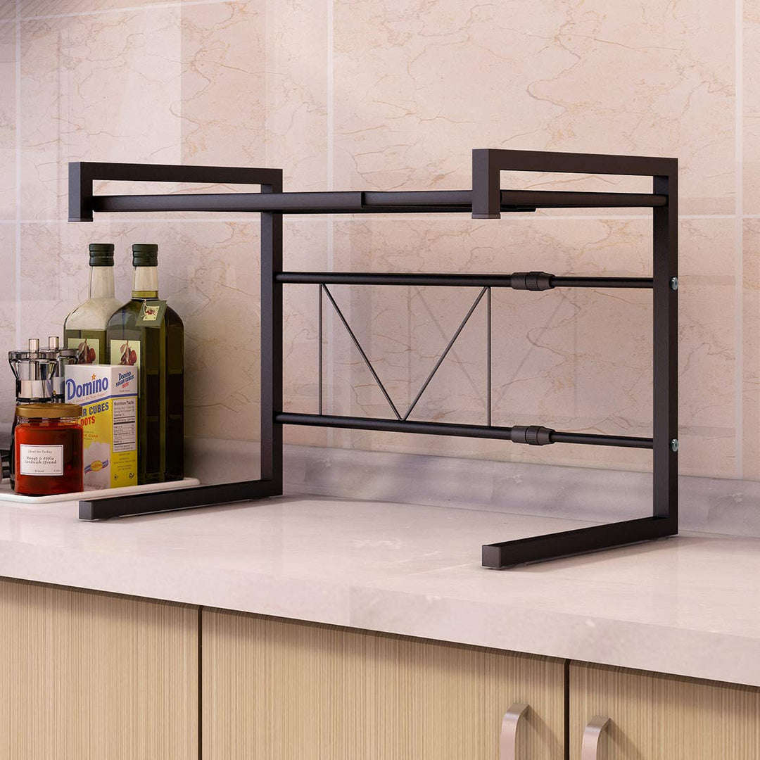 2-Tier Expandable Kitchen Microwave Oven Rack