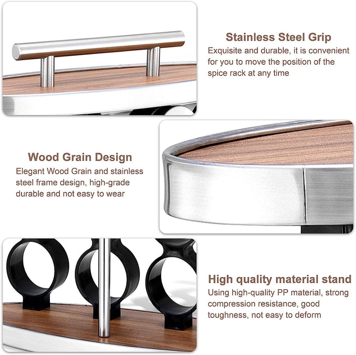 Standing 20-Jar Countertop Spice Rack with handle
