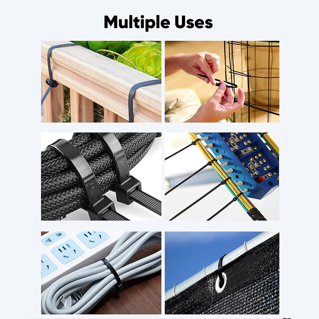 1000 Packs Self-Locking Nylon Cable Ties 3x100MM