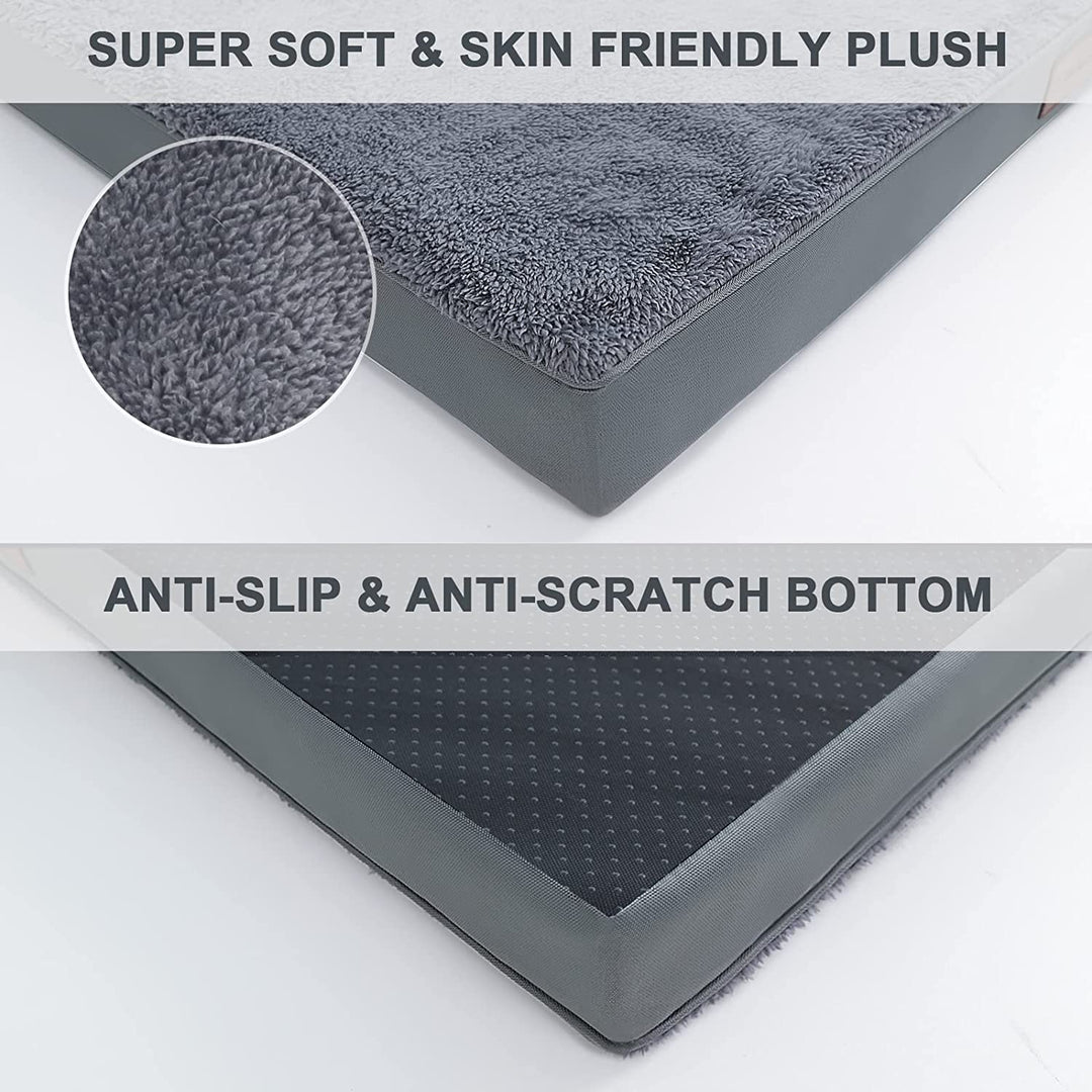 Egg-Crate Foam Dog Bed with Removable Washable Cover-M