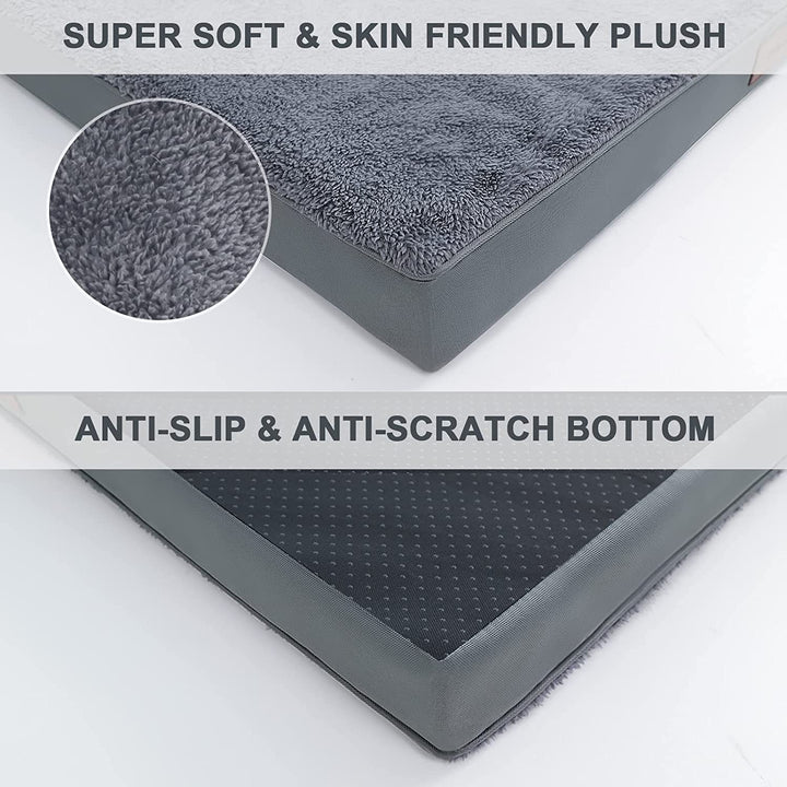 Egg-Crate Foam Dog Bed with Removable Washable Cover-M