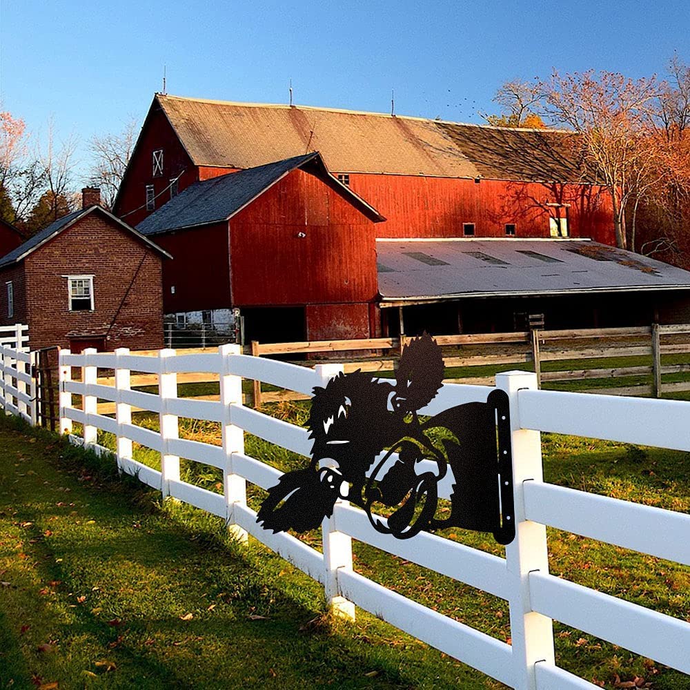 Funny Farm Metal Art Outdoor Decor Cow