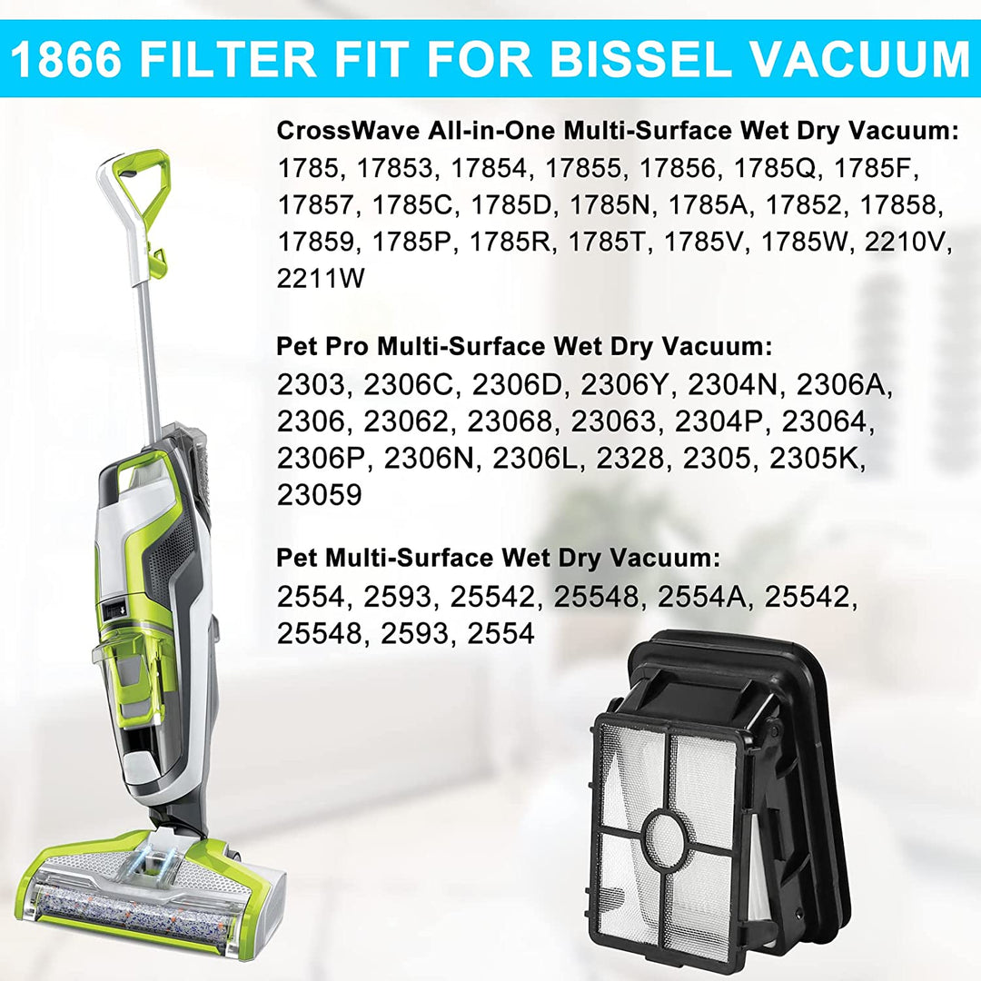 Replacement Vacuum Filter for Bissell Crosswave 2 Pack