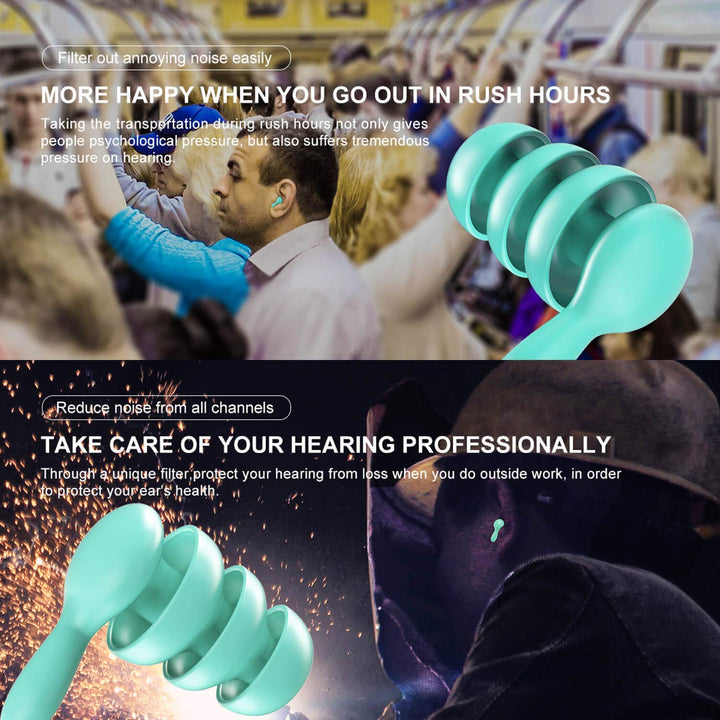 Reusable Noise Reduction Ear Plugs-2 Pairs