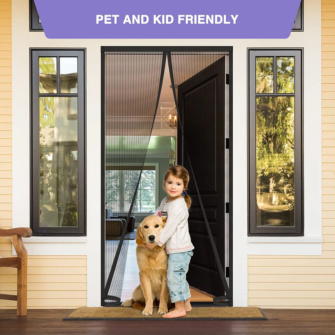 Magnetic Self-Sealing Screen Door Mesh 100x210cm