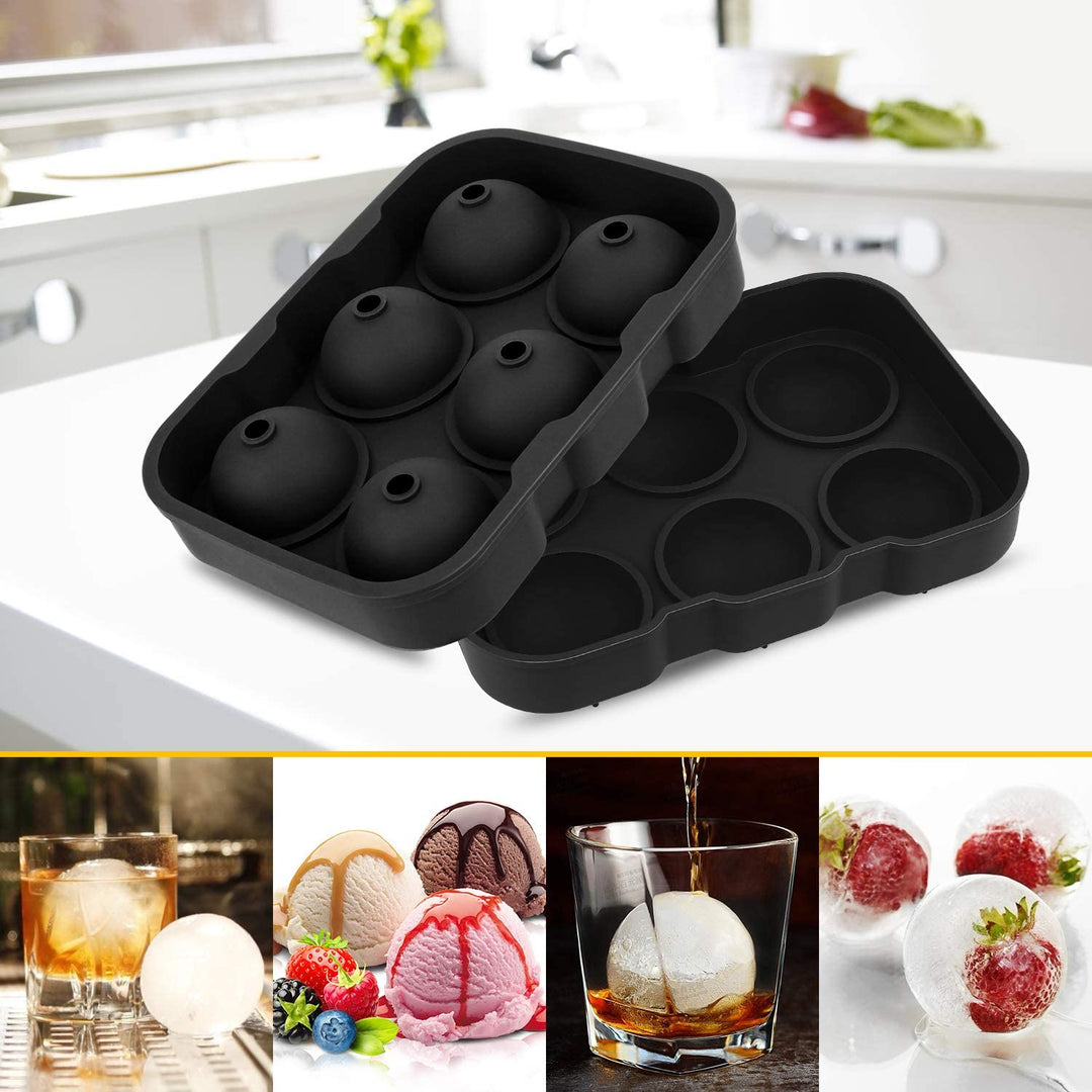 3 Pcs Silicone Ice Cube Molds Set