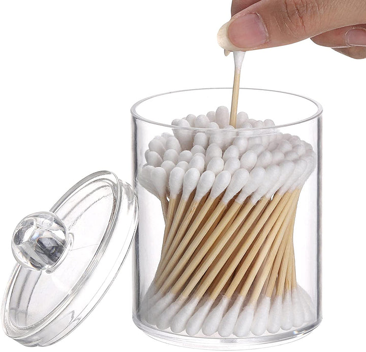 Acrylic Cotton Swab Ball Pad Holder Container 3 Pack
