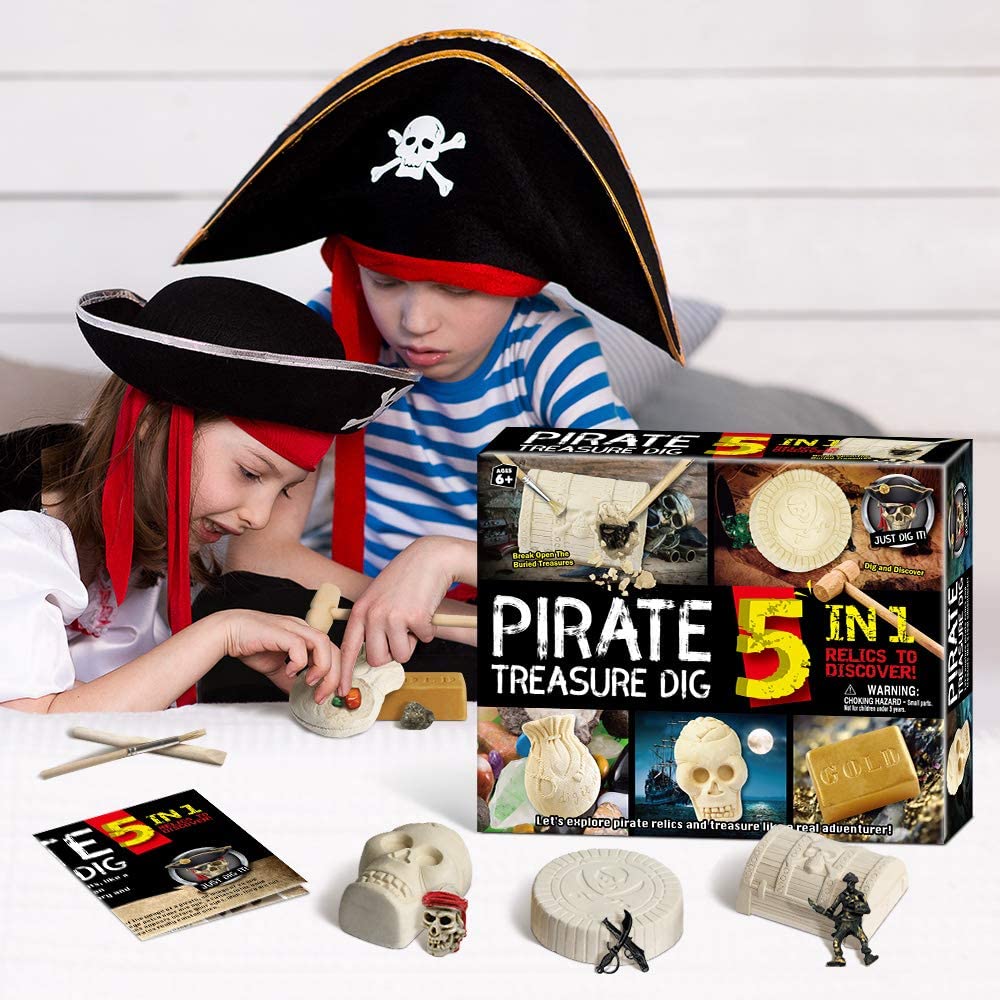 5 in 1 Pirate Treasures Dig Kit Toy