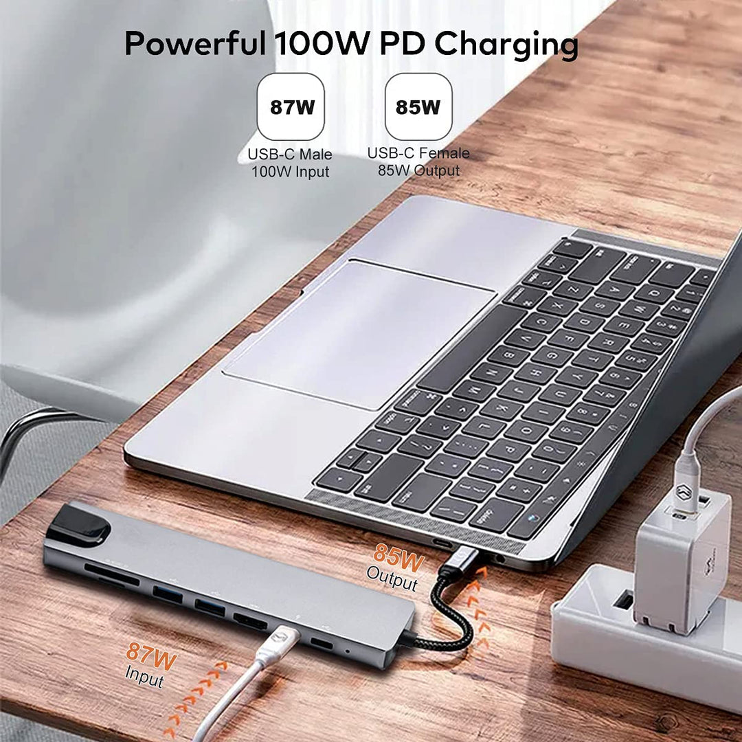 8 in 1 USB C Laptop Docking Station with 4K HDMI