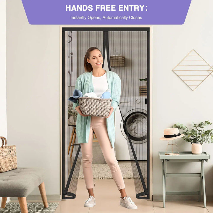 Magnetic Self-Sealing Screen Door Mesh 100x210cm