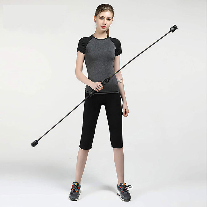 Elastic Exercise Shake Workout Flexi Bar-Black