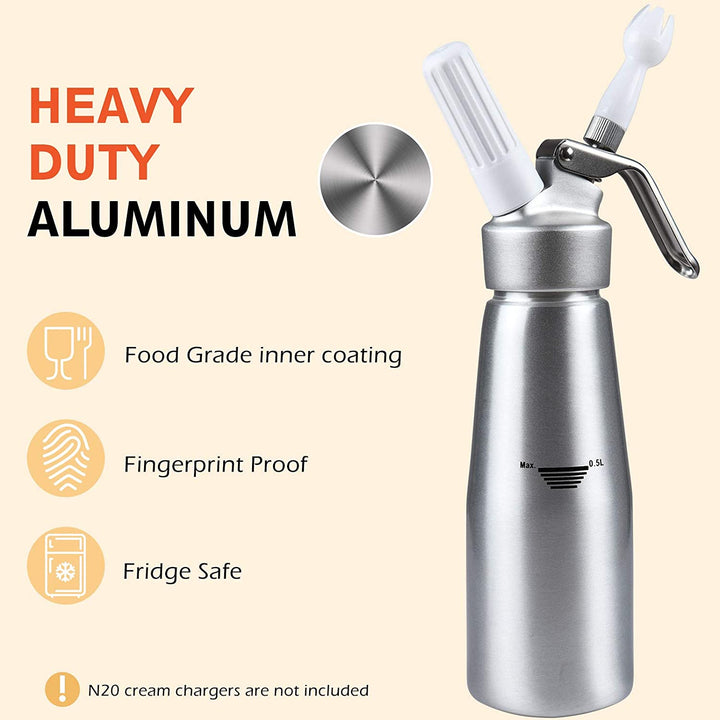 Professional Aluminum Homemade Whipped Cream Dispenser