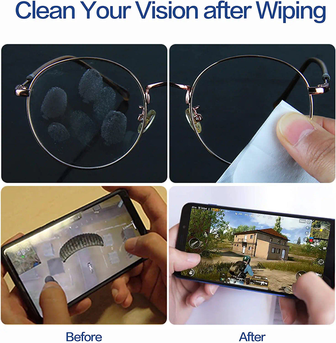 30Pcs Pre-Moistened Anti-Fog Lens Wipes