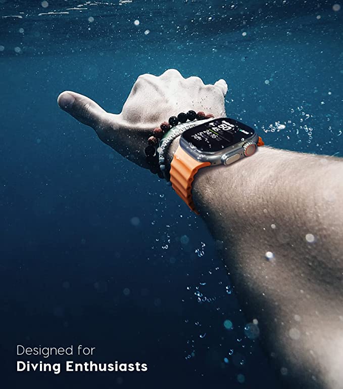 Ocean Band Strap Compatible With Apple Watch 41MM 40MM 38MM-Black