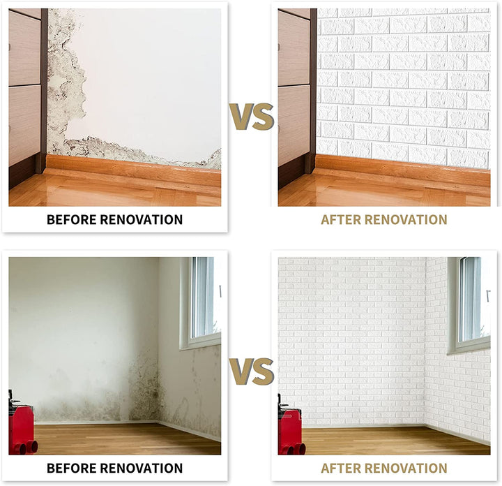 5Pcs 3D Brick Self Adhesive Wallpaper Panels 70X75CM-Marble