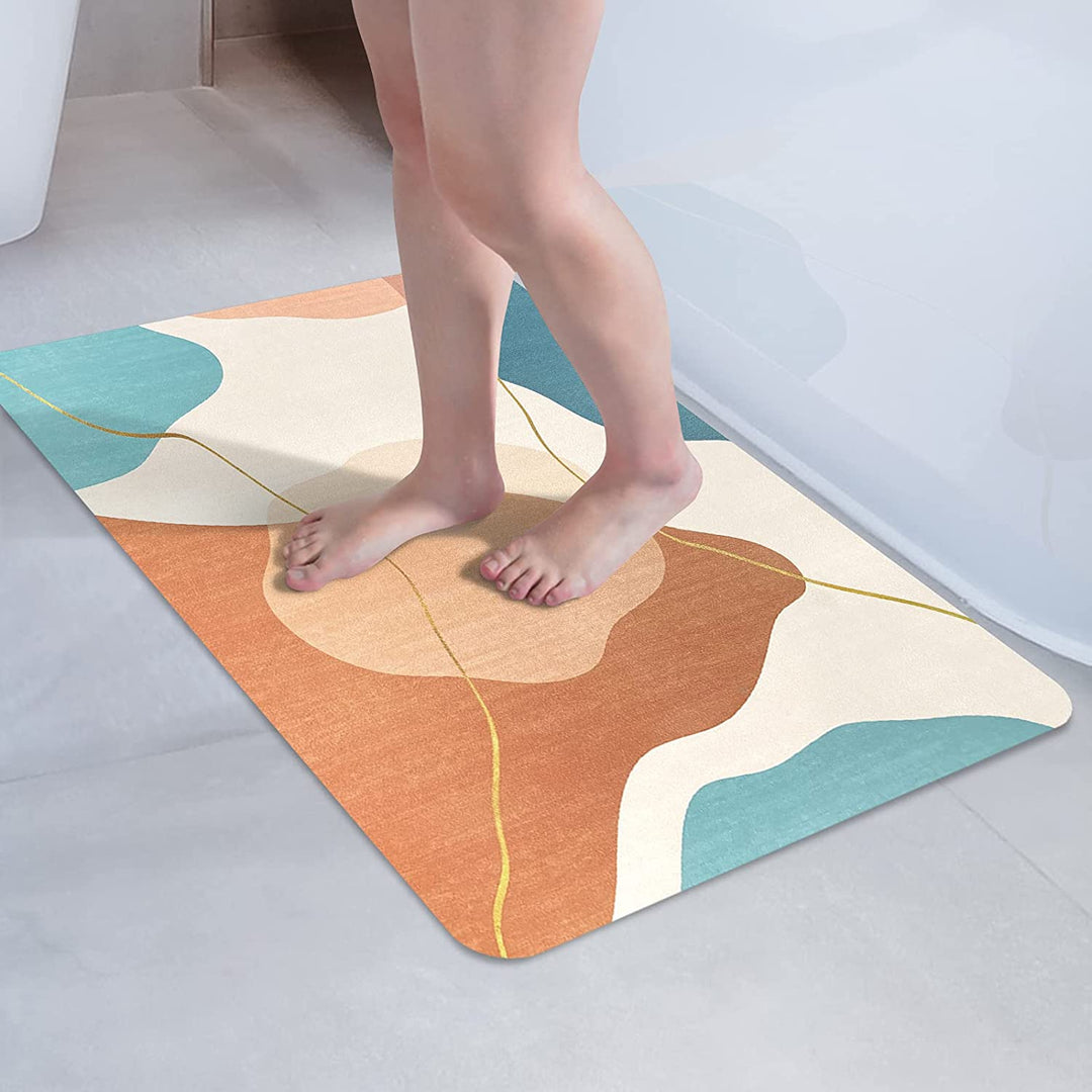Soft Diatomaceous Earth Non-Slip Bath Mat-Lotus