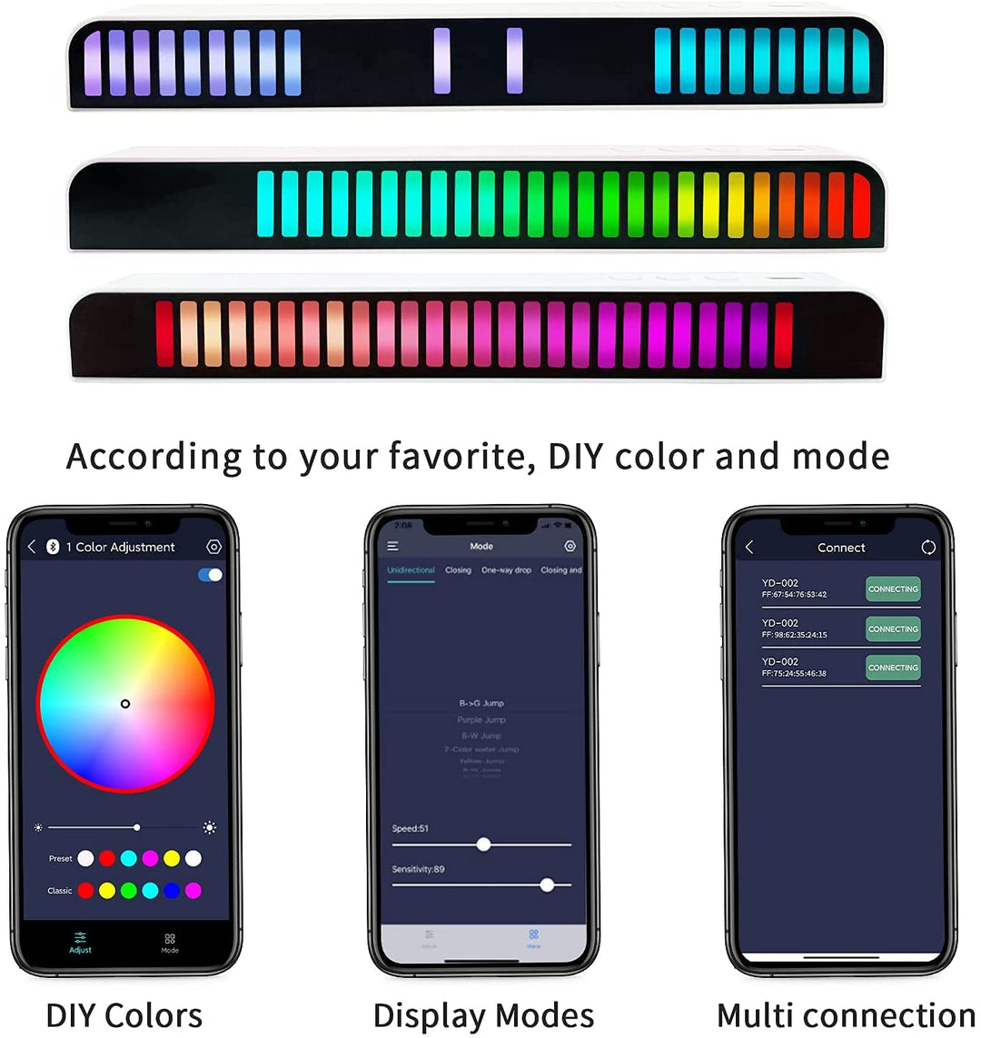 APP Control Stereo Audio Spectrum RGB 32 LED Light