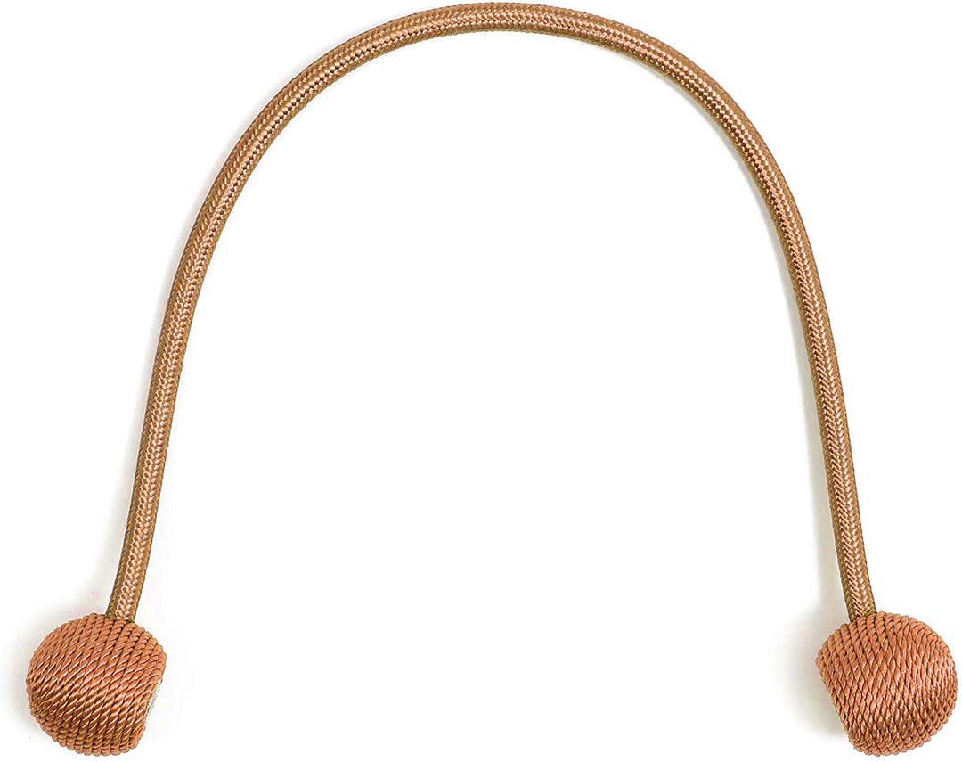 2 Pairs Window Curtain Tiebacks Magnetic Tie Band-Brown