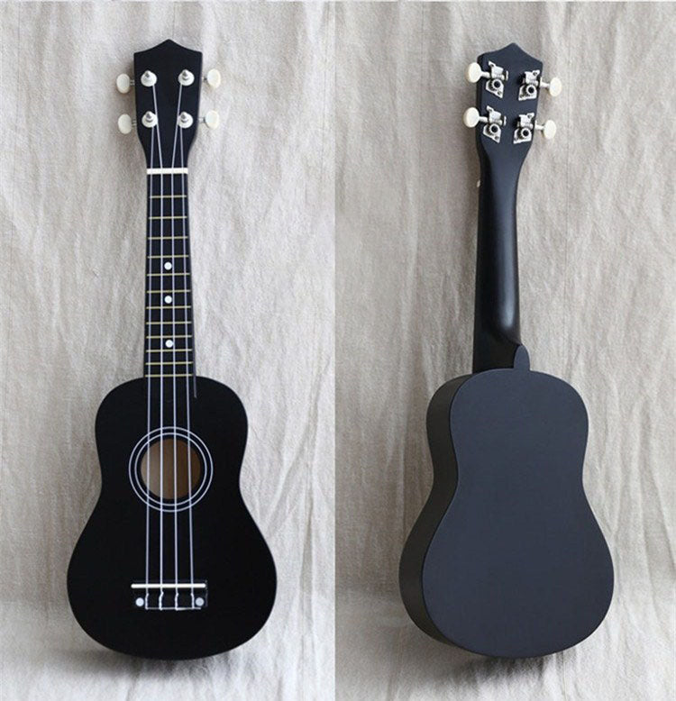 21 inch Ukulele Basswood Acoustic Mini Guitar-Black