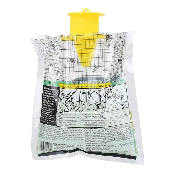 5pack Hanging Fly Trap Disposable Fly Catcher Bag