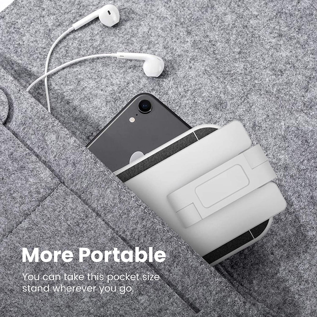 Foldable Angle Height Adjustable Desktop Tablet Phone Holder Stand-White