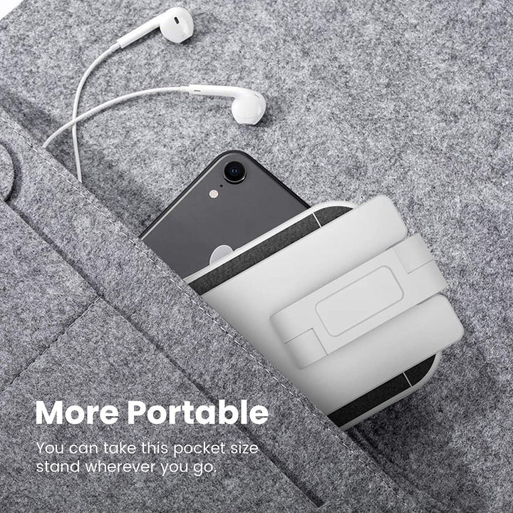 Foldable Angle Height Adjustable Desktop Tablet Phone Holder Stand-White