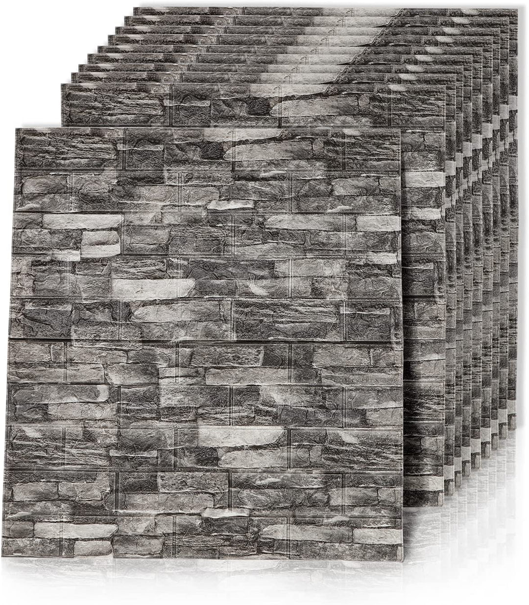 5Pcs 3D Brick Self Adhesive Wallpaper Panels 70X75CM-Marble