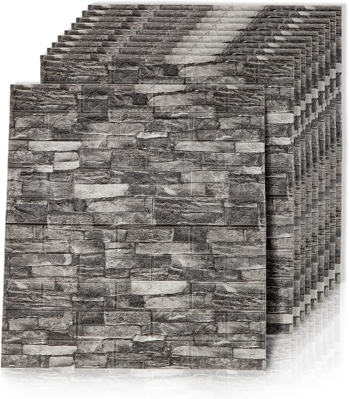 5Pcs 3D Brick Self Adhesive Wallpaper Panels 70X75CM-Marble